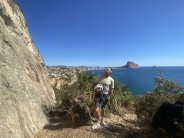 Standing at the bottom of the route "Ralf" at Sierra de Toix east, Calpe.