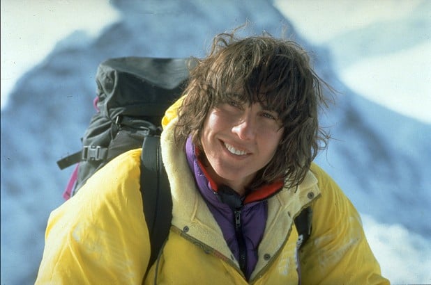 Catherine at the time of her Eiger North Face winter solo in 1992.  © René Robert