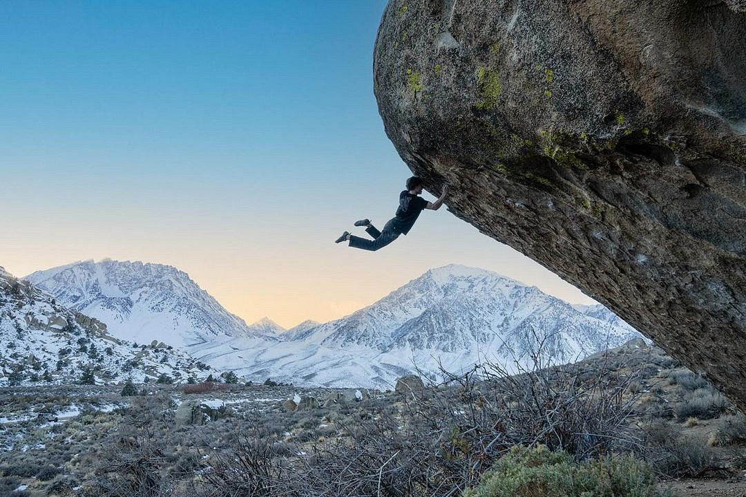 Zach Galla climbs The Process, 8C+  © Brennan Robinson
