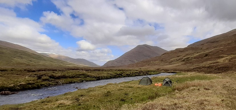 Camp west of Loch Mullardoch, just one very wild place of many now threatened by SRN  © David Craig