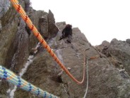 Grooved arete "a ropes eye view"