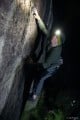 Lewis Jones attempting Idwal Slabs in the cold darkness to squeeze every bit of friction out of the rock