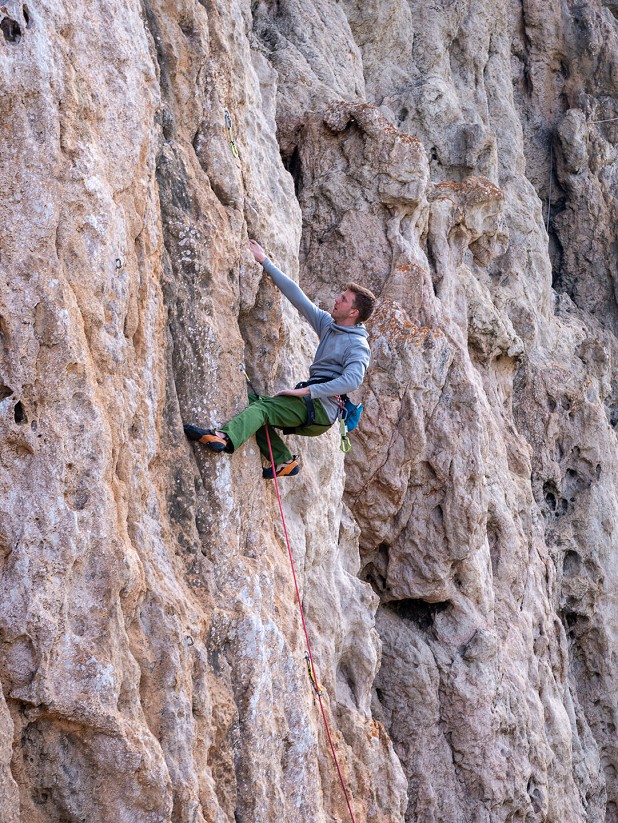 The cut works well for climbing and sits nicely under a harness  © UKC Gear