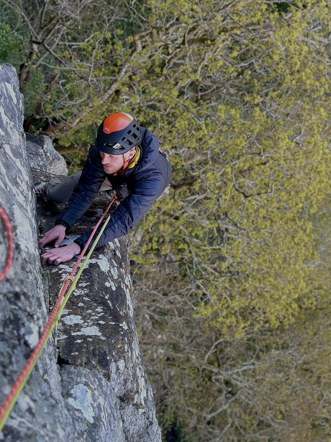 James coming up the first part of The Plum on Tremadog   © JackO3522