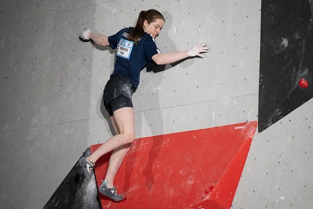 Erin McNeice placed 5th in her first ever World Cup final.  © IFSC