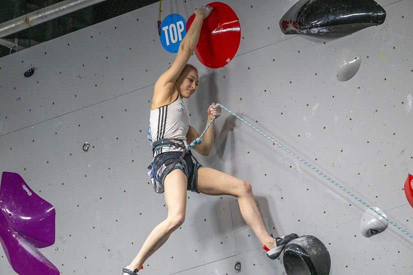 Janja Garnbret won her second gold in the space of a week in China.   © IFSC