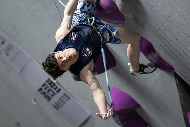 Max Milne (GBR) finished 8th in his first Lead final.  © IFSC