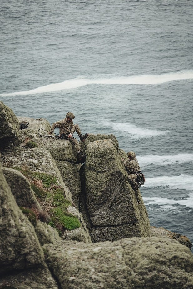 Royal Marines Commando soldiers in training.  © Tom Kelly