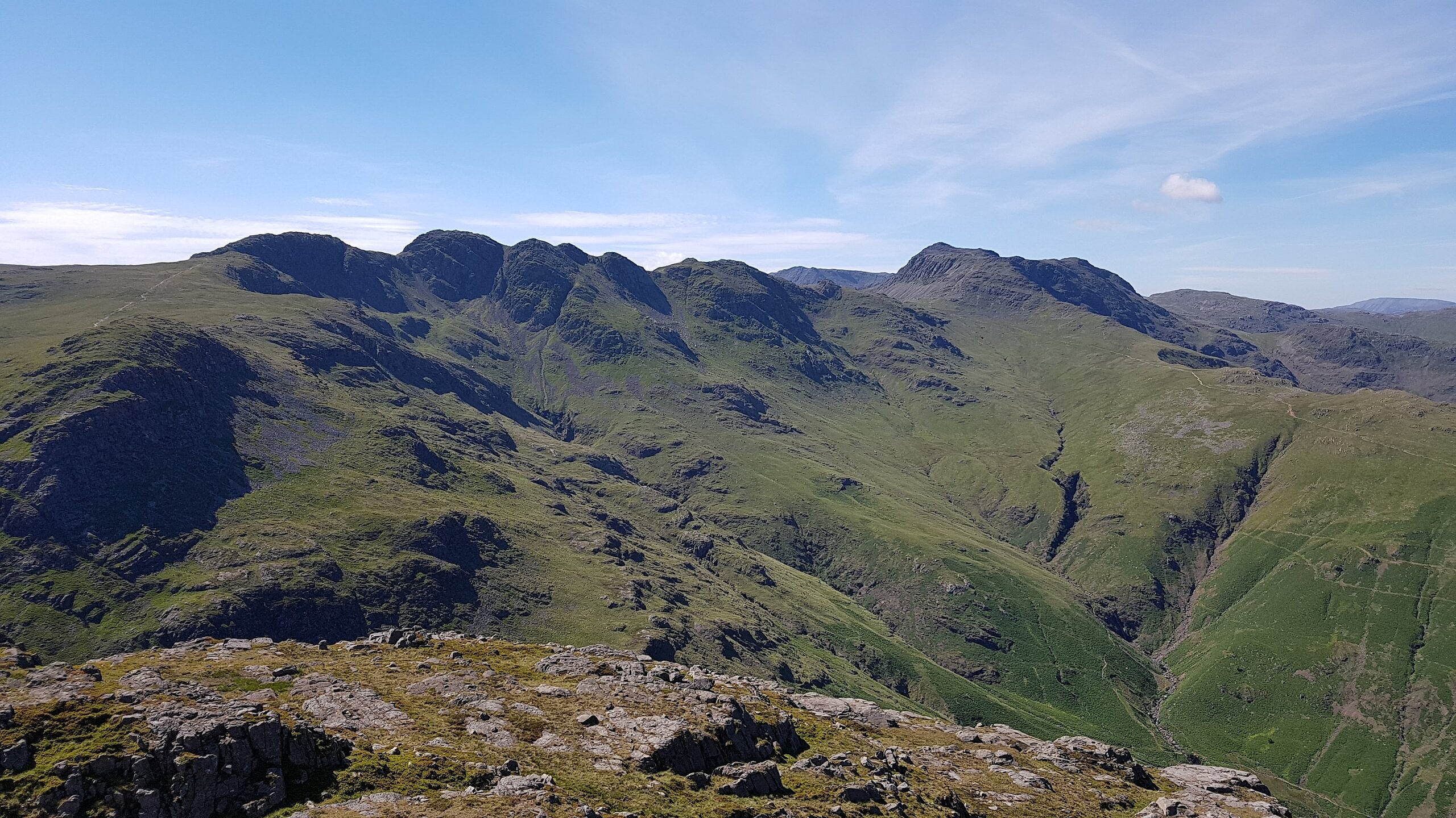 View over Crinkle Crags and Bowfell from Pike O'Blisco  © Norman Hadley