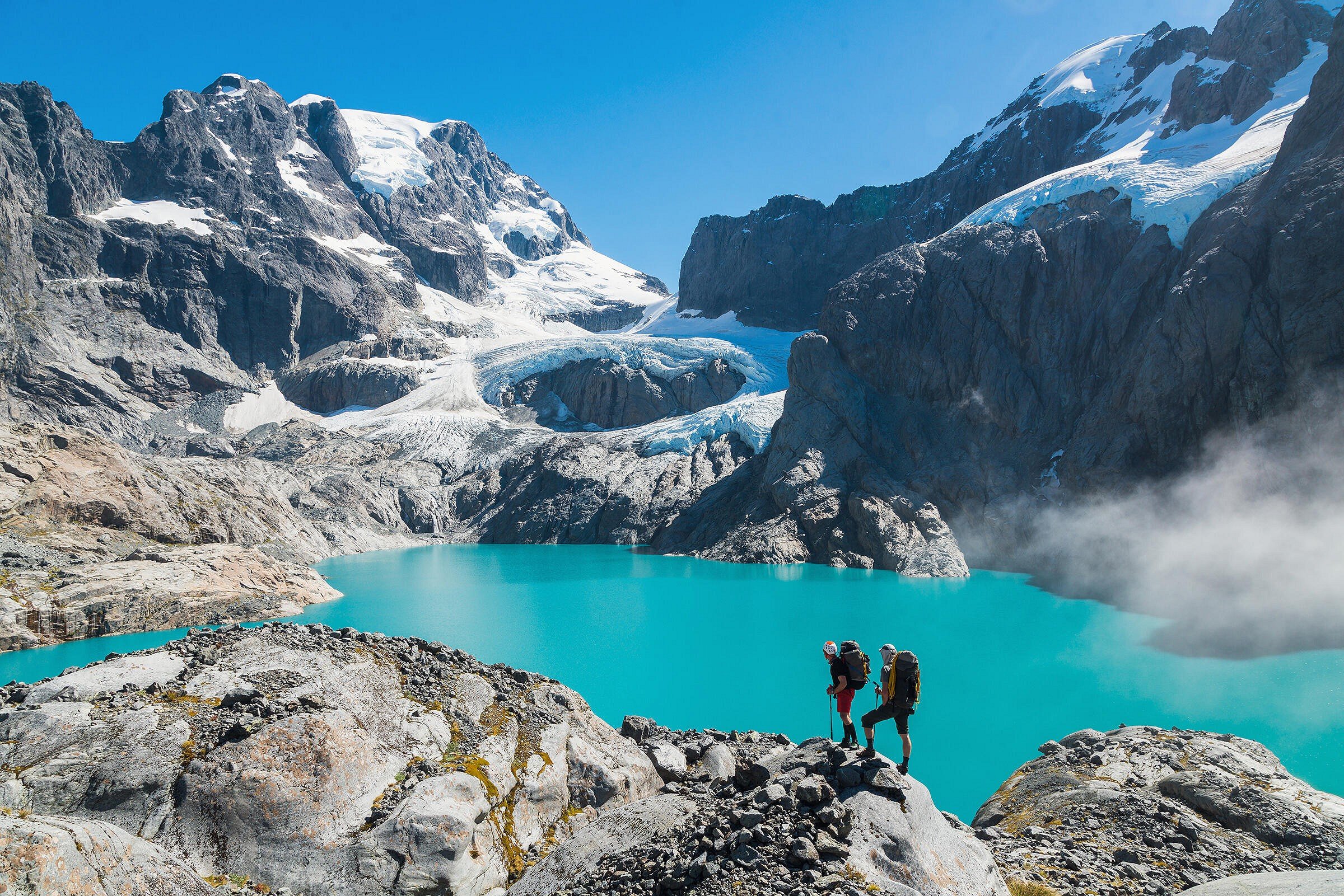 Donne Glacier Lake and Mount Tutoko, at the head of Glacier Creek, central Darran Mountains, New Zealand  © highluxphoto