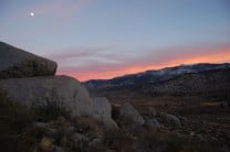 Moon rising over the Buttermilks