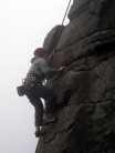 Dirty top roping on Gargoyle Buttress at 0.5C