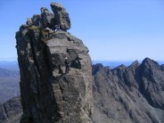 Abseiling from the In Pinn