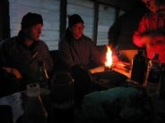 Flaring stove in Shiptons Hut, Mt Kenya