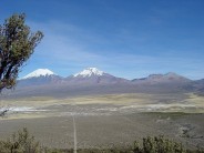 Looking out over the village of Sajama, in the Parque Nacional Sajama, south west Bolivia