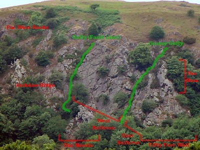 Pontesford Rock Overview and overlay  © MNjones