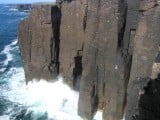 Ross and Pete on The Silmaril, HVS 5a.   1st Ascent   Eshaness, Shetland