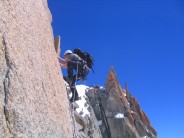 Freeing the aid crack on the Cosmiques Arete