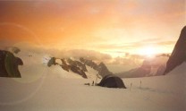 Sunset on Glacier du Geant (base of Tour Ronde)