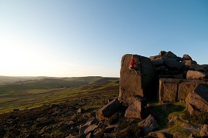 Loving the golden hour at Over Owler Tor  © Claire Falck