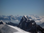 The Grandes Jorasses, Matterhorn and Monte Rosa from Mont Blanc du Tacul