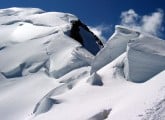 Climbers descending Bosses ridge of Mt. Blanc<br>© TonyM