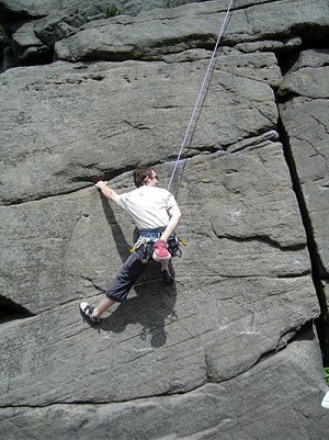 Me looking very relaxed on a climb  © andyunder