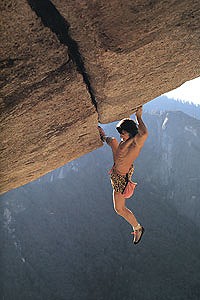 Wolfgang Güllich on the first solo ascent of Seperate Reality 5.11d, Yosemite
