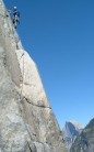Nearing the top on El Cap East Buttress