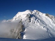 Mont Maudit and Mont Blanc from Mont Blanc Du Tacul.