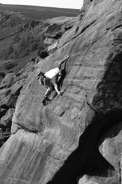 Unknown Climber on a warm day on Wall End Slab Direct  © IanB