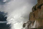 Wave breaking over Sennen<br>© stuart100