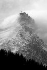 Aiguille du Midi in clouds