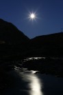 Llanberis Pass at full moon (near bmc hut)