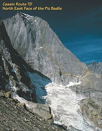 North East Face of the Piz Badile  © 2004 Cosley & Houston Alpine Guides