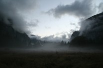 A misty Yosemite Valley