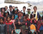 With some of the locals of Korzok, Ladakh, India
