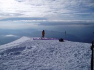 Parapent on summit of Mont Blanc