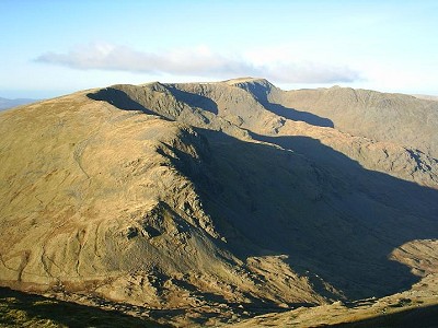 The winter coves of Dollywaggon Pike, Nethermost Pike, and Helvellyn  © ITS