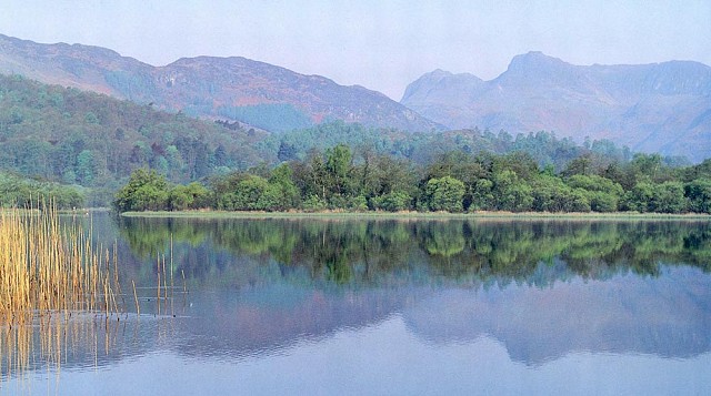 Elterwater and the Langdale Pikes in the spring  © Gordon Stainforth