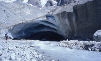 Torrent emerging from Glacier de l'Ailefroide