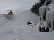 Helicopter rescue at Krokan, Rjukan