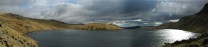 Panorama of Stickle Tarn from bottom of Pavey Ark