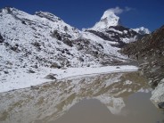 Ama Adlam(6812m)refection on Imja glacier - Nepal