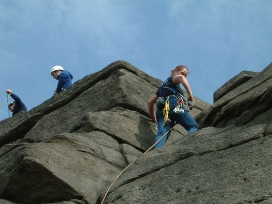 TN almost at the top of Ash Tree Crack (Diff), Burbage North  © TN