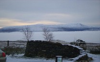 view from visitor centre up ben ghlas on new years day
