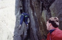 The Chimney Pitch, Direct route, Milestone Buttress.