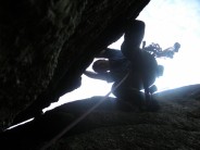 Second pitch of raven gully on haytor, probably could have done it in one but we went with what the guidebook said!