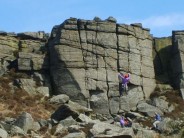 unknown climber at Stanage