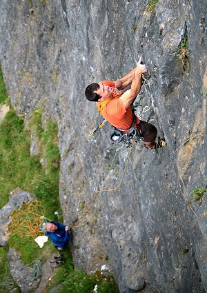 On "Liquid Courage" at Staden  © http://Climbers.net
